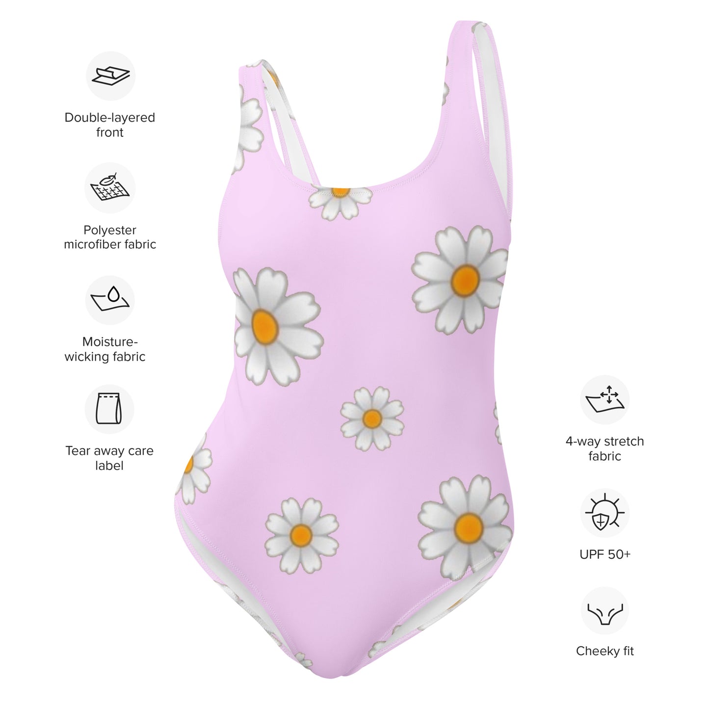 Pink Floral One-Piece Swimsuit