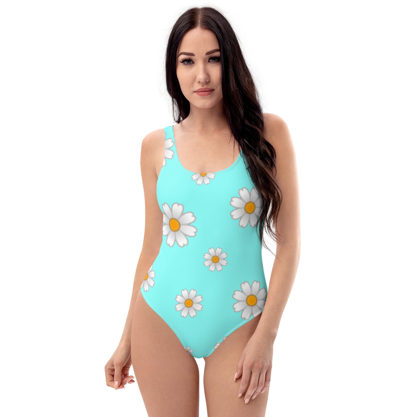 Blue Floral One-Piece Swimsuit