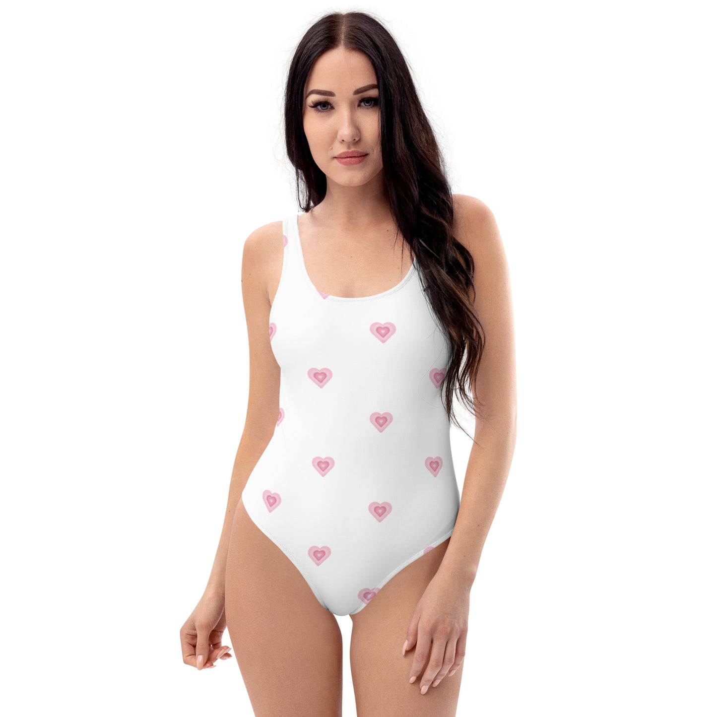 Pink Heart One-Piece Swimsuit