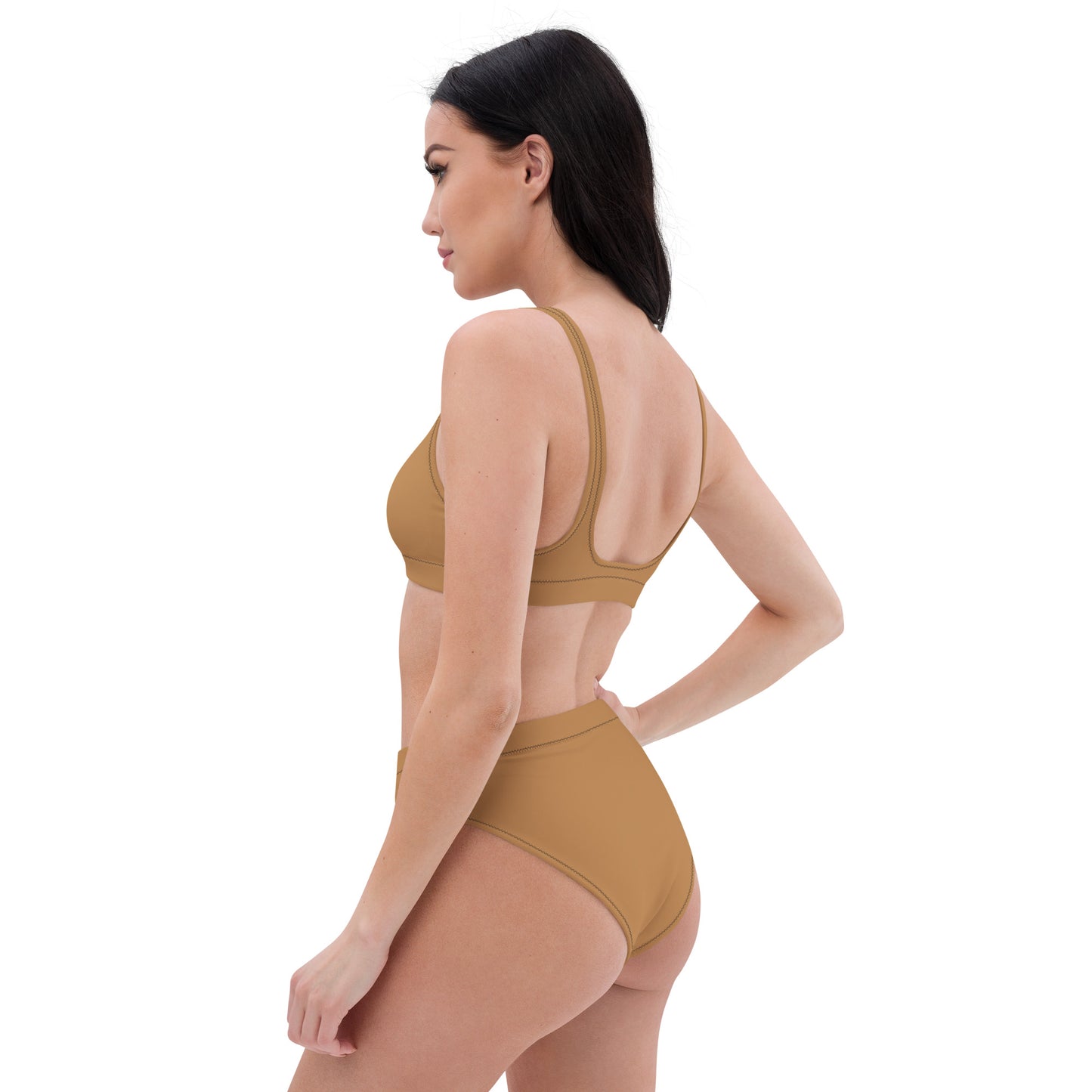 Tan Brown high-waisted bikini