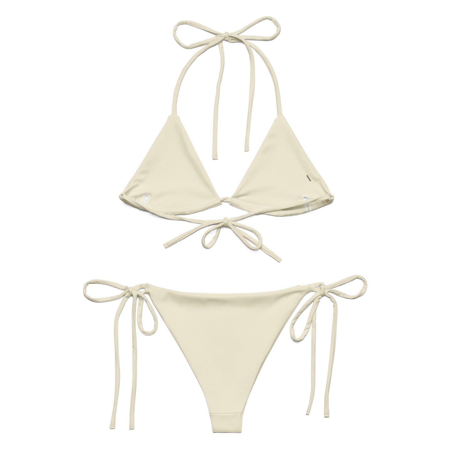 Apricot white String Bikini