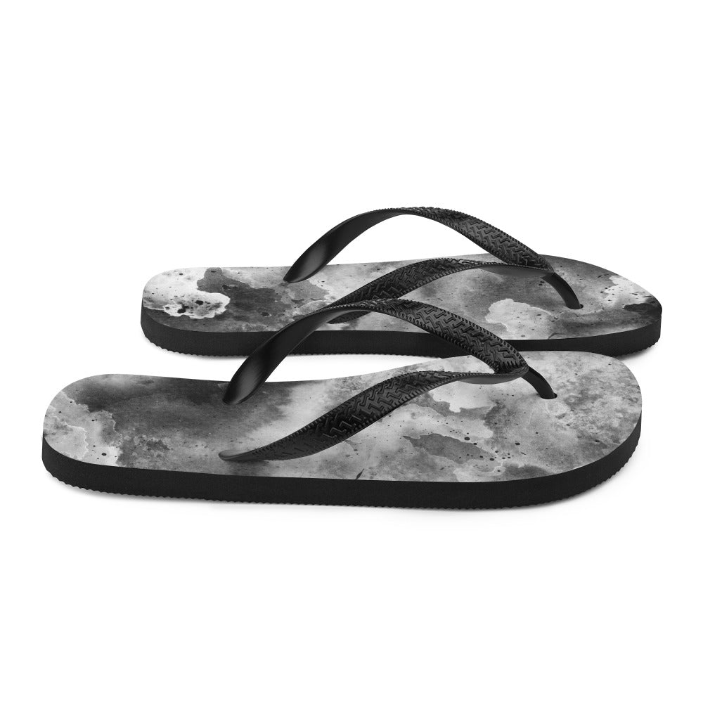 Black Dye Flip-Flops