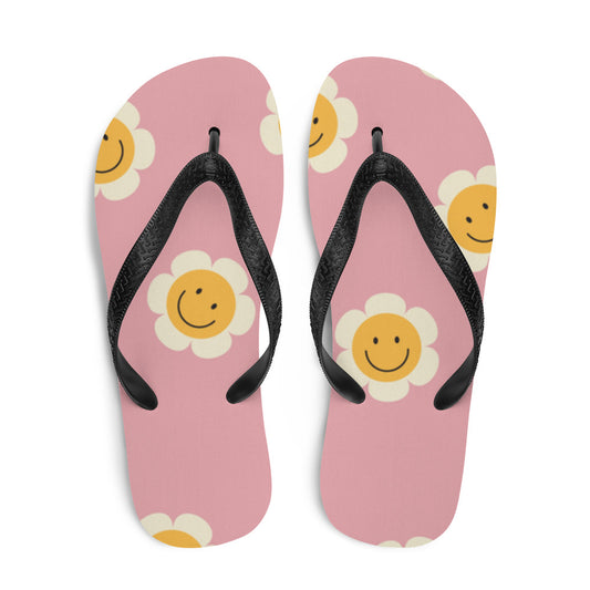 Smiley Face Flower Flip-Flops