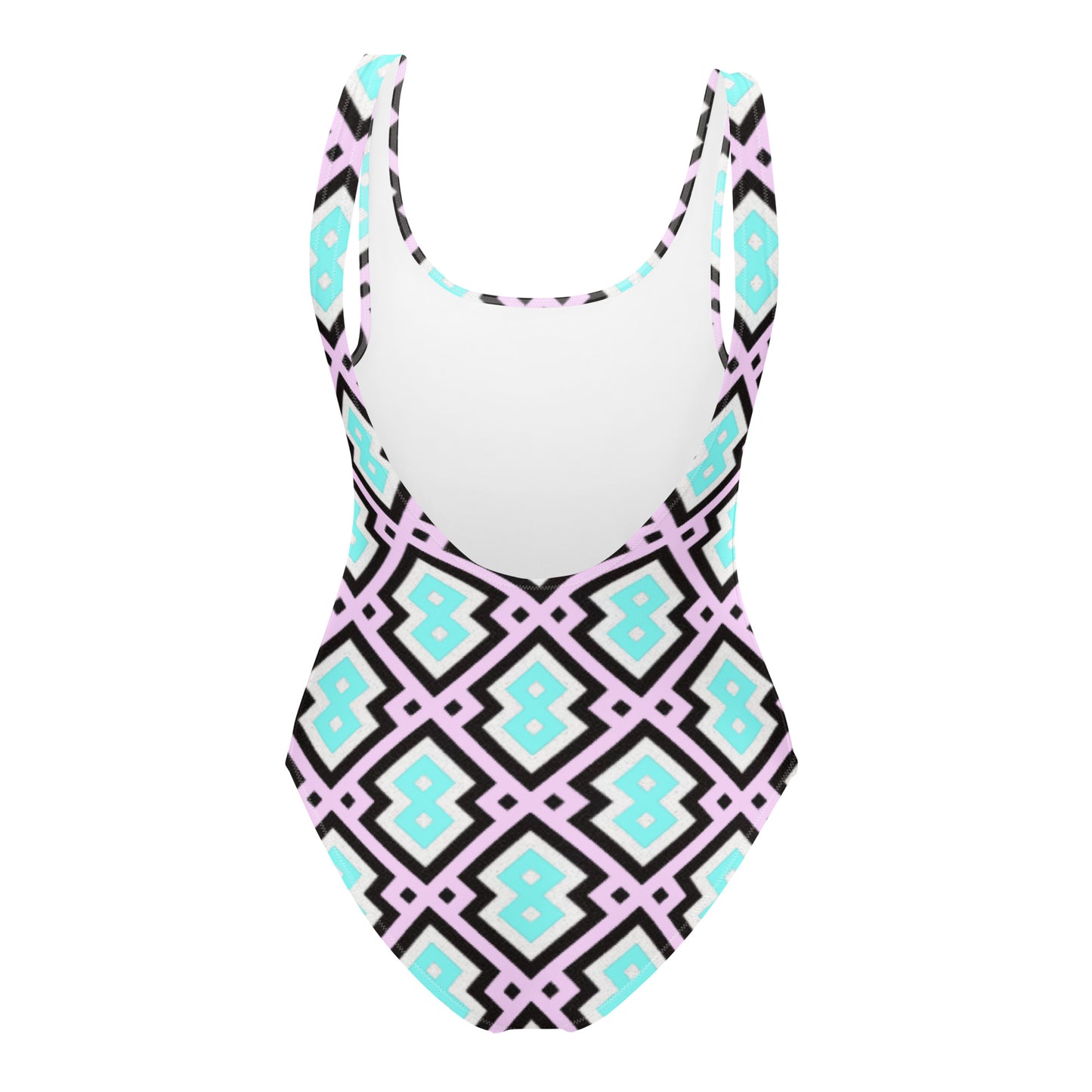 Pink & Blue Diamond Prism One-Piece Swimsuit