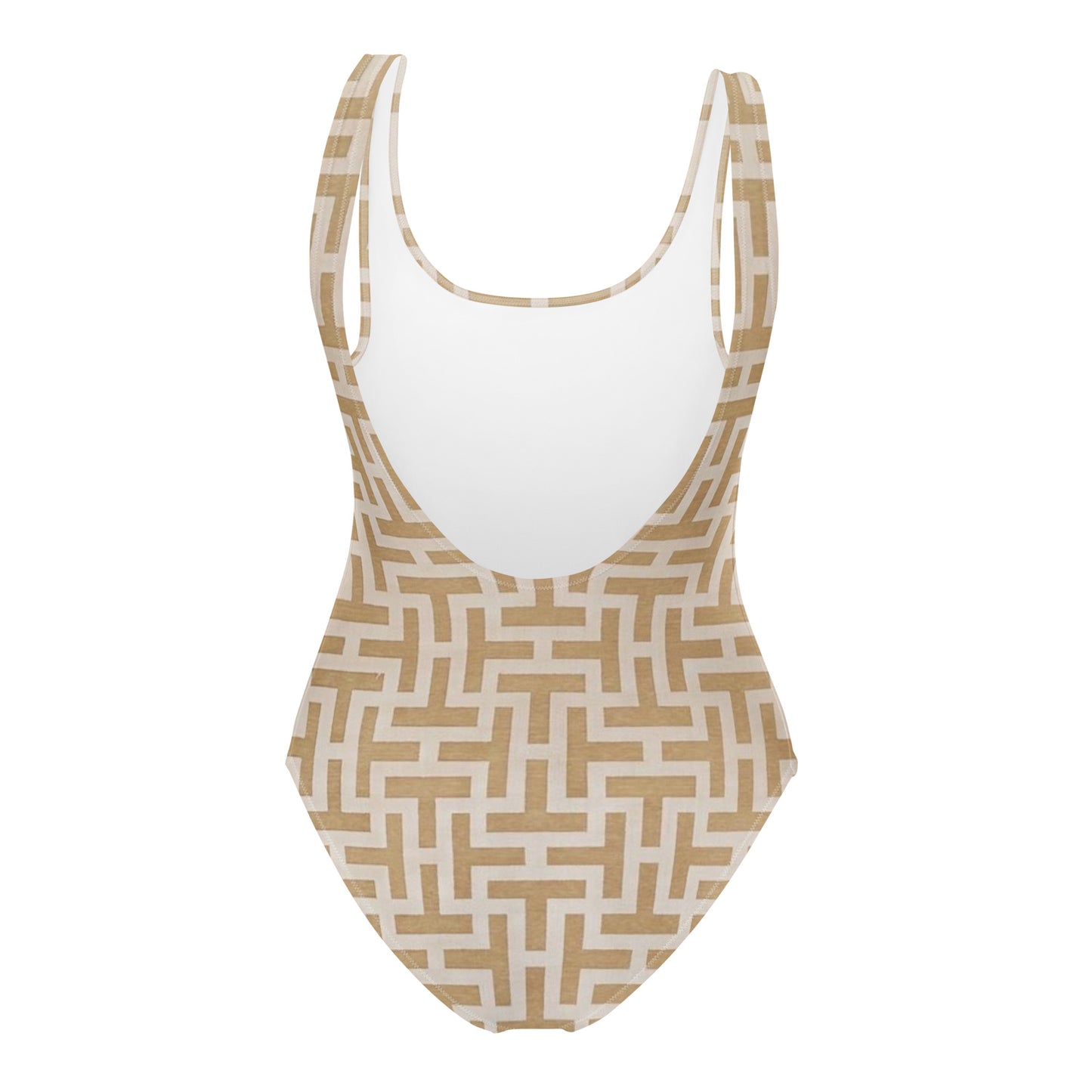 "T" Pattern One-Piece Swimsuit