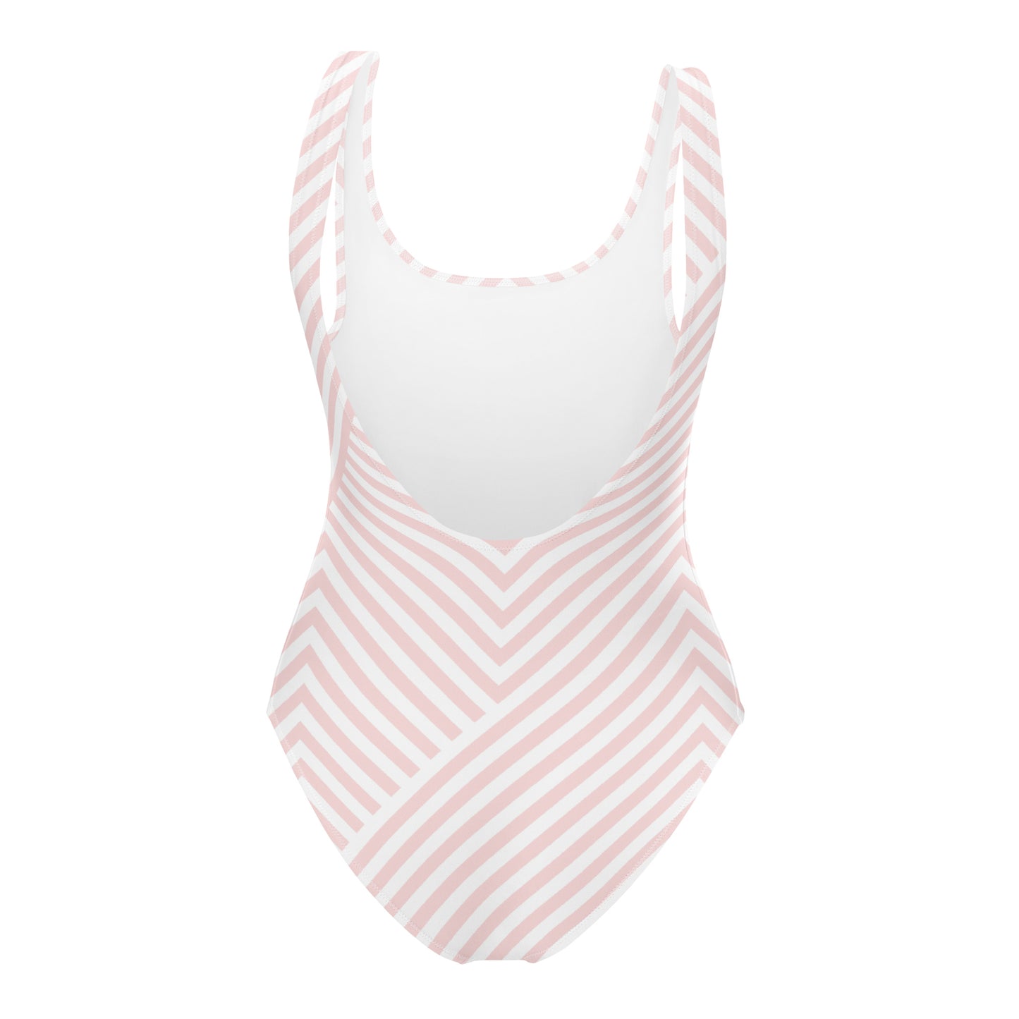 Peach Zig-zag One-Piece Swimsuit