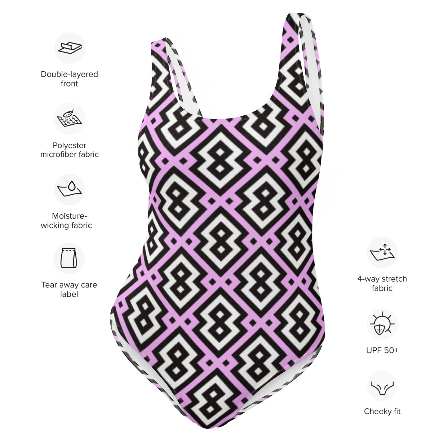 Pink Diamond Prism One-Piece Swimsuit