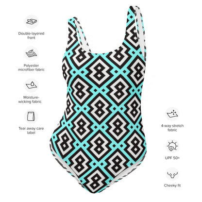 Blue Diamond Prism One-Piece Swimsuit