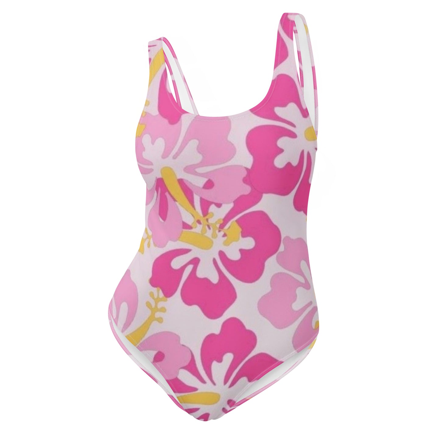 Pink Floral One-Piece Swimsuit