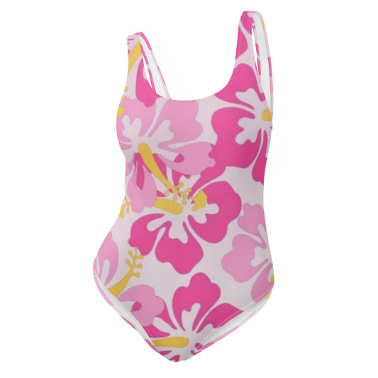 Pink Floral One-Piece Swimsuit