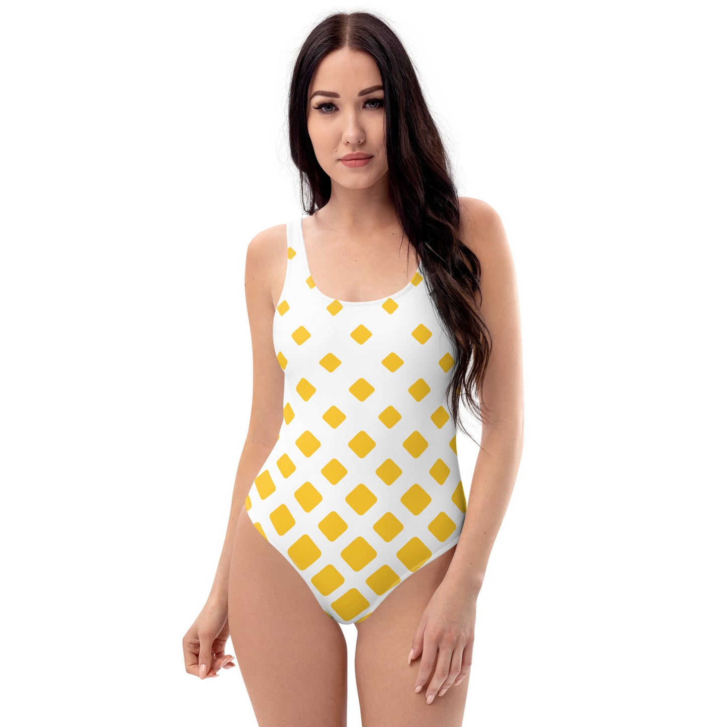 Yellow Diamond One-Piece Swimsuit