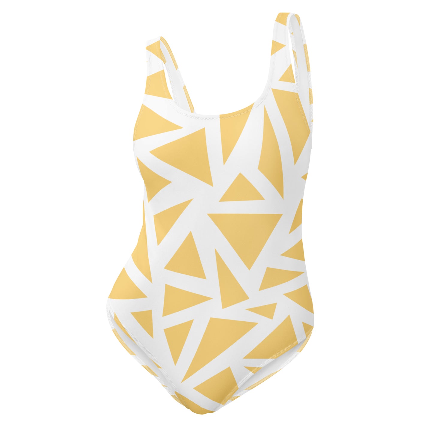 Yellow Triangle One-Piece Swimsuit
