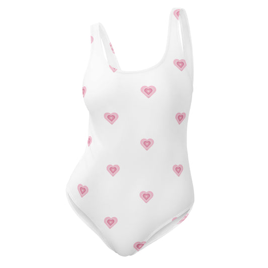 Pink Heart One-Piece Swimsuit