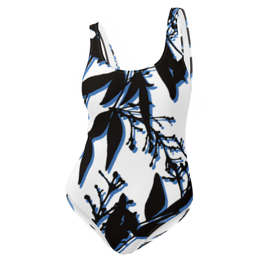 Black Vine One-Piece Swimsuit