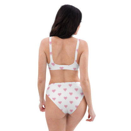 Pink Heart high-waisted bikini