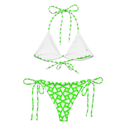 Green Geometric String Bikini
