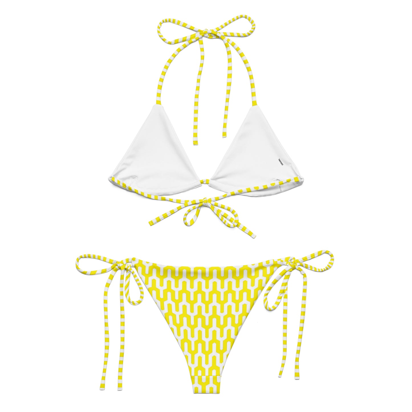 Yellow Wavy String Bikini