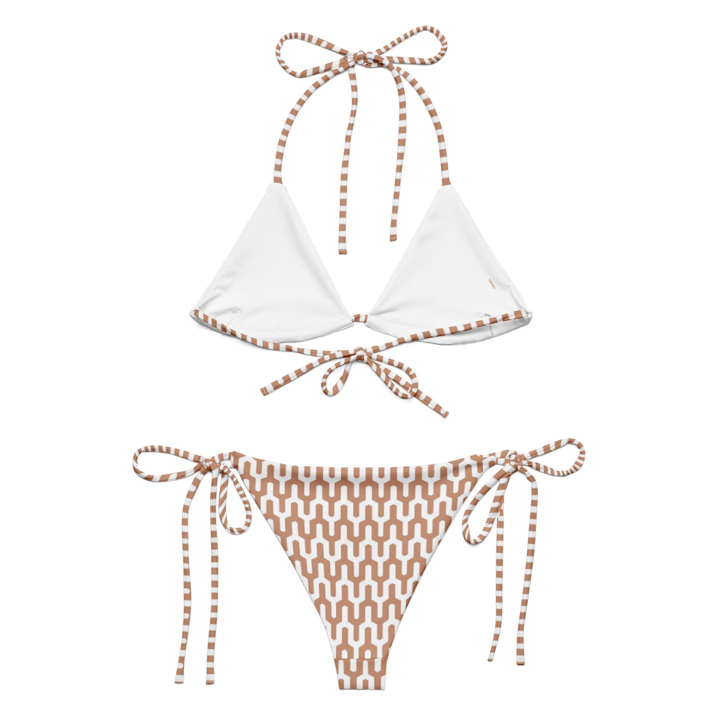 Brown Wavy String Bikini