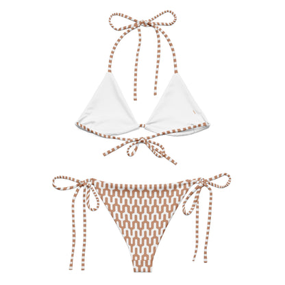 Brown Wavy String Bikini