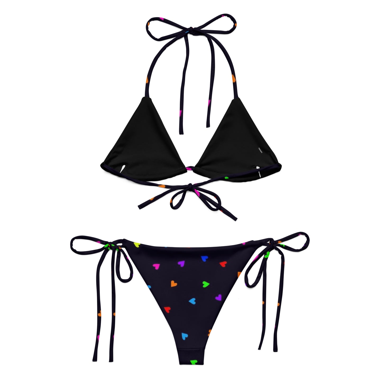 Rainbow Heart String Bikini
