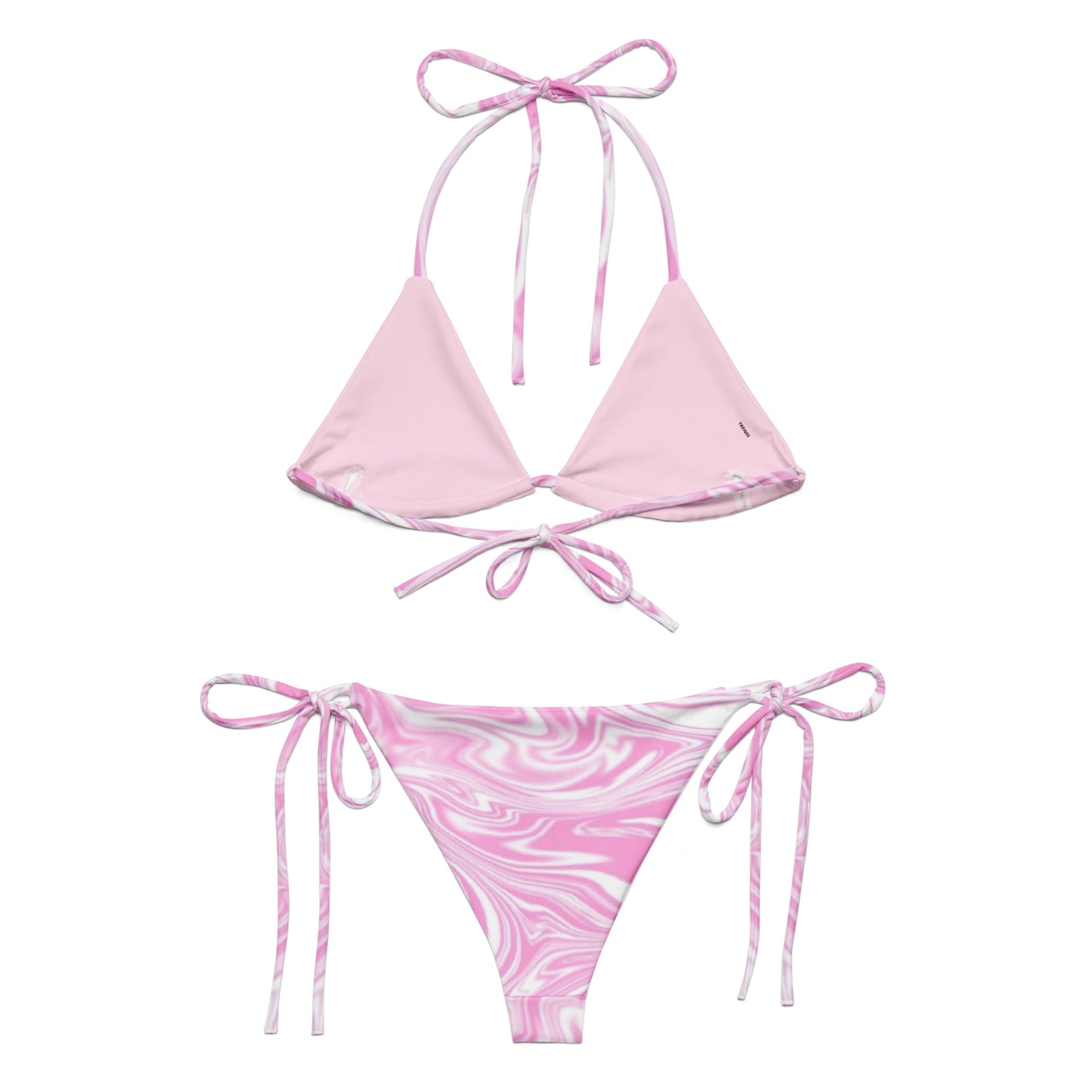 Pink Paint String Bikini Set