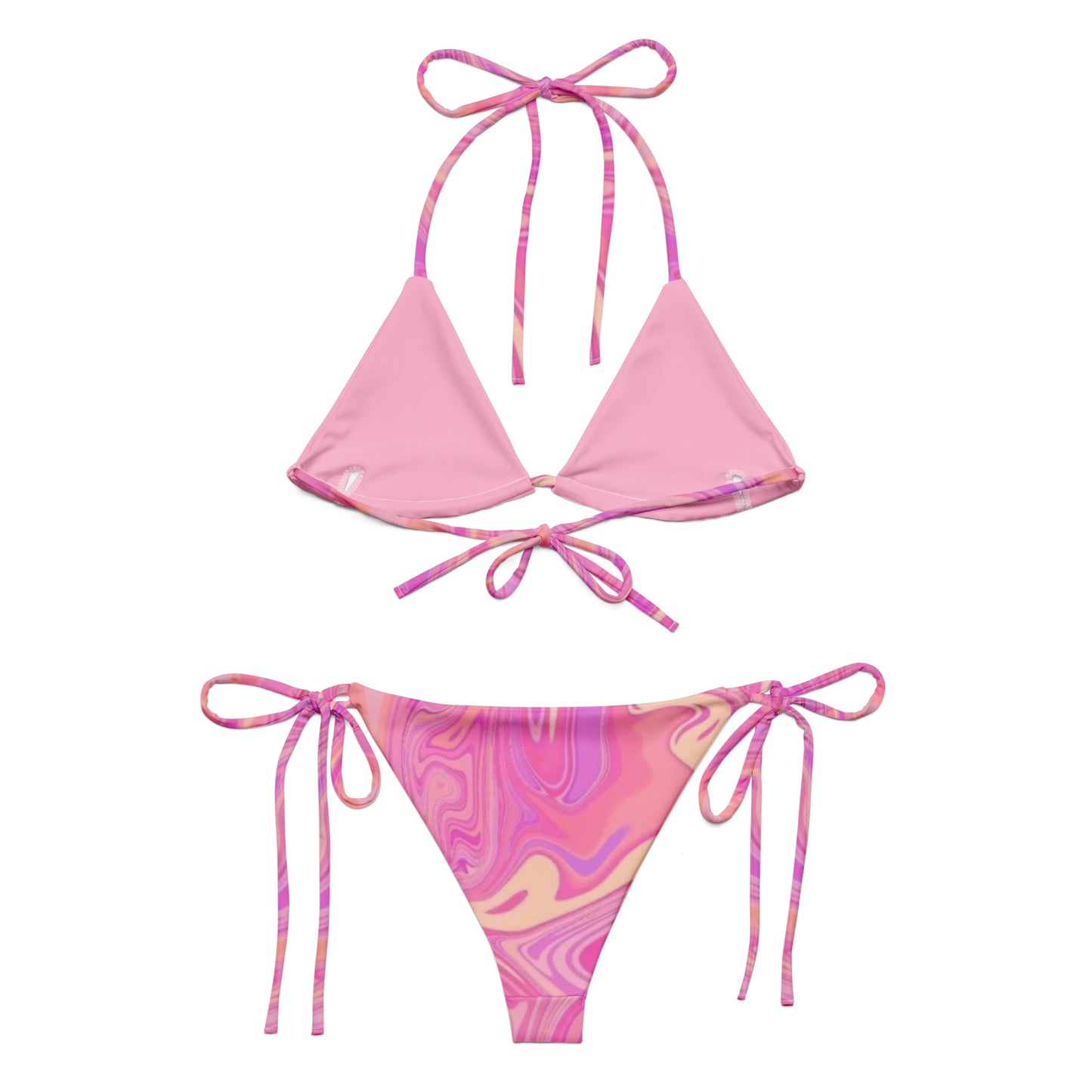 Pink Lava string bikini Set