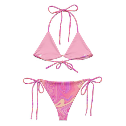 Pink Lava string bikini Set