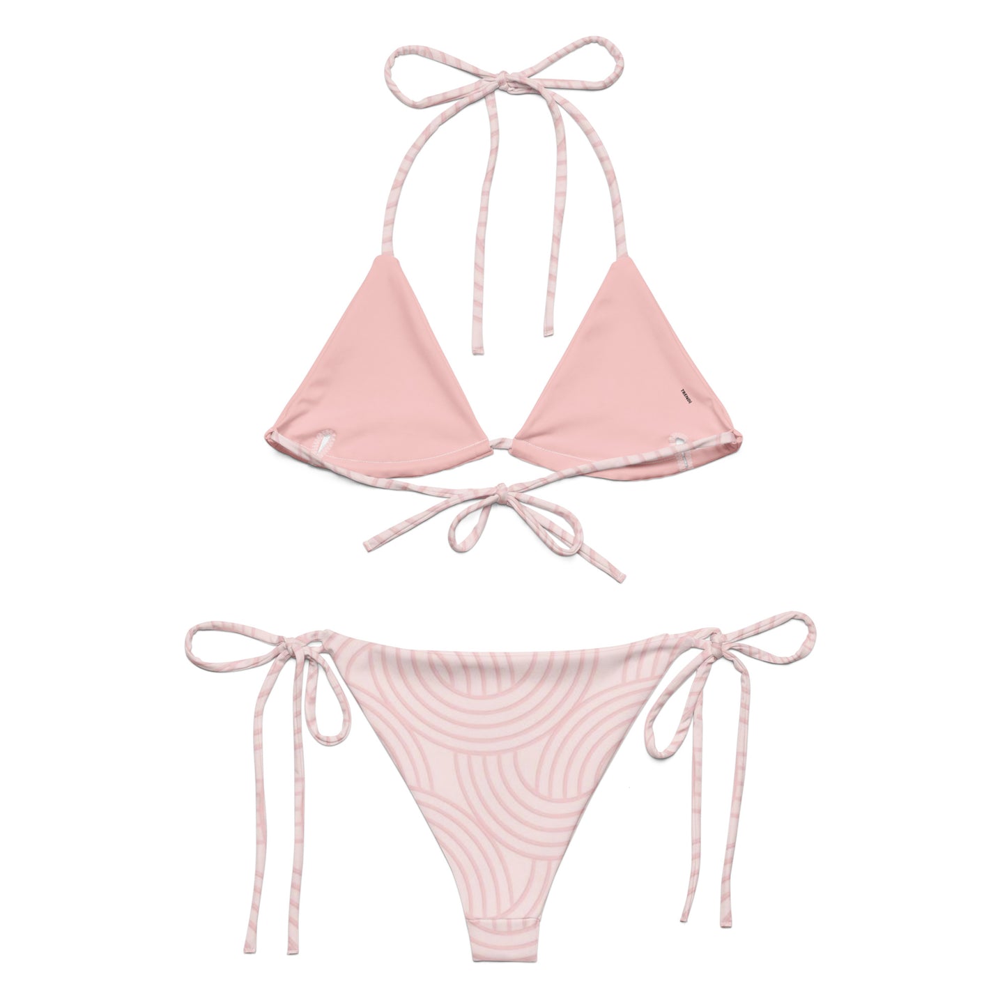 Pink Circular String Bikini Set
