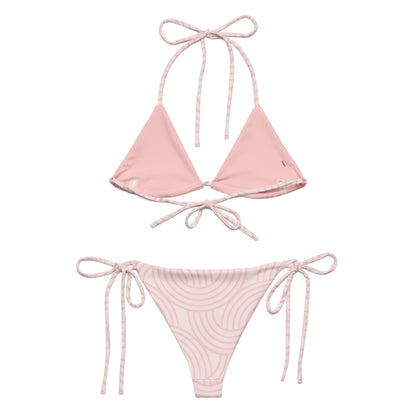 Pink Circular String Bikini Set