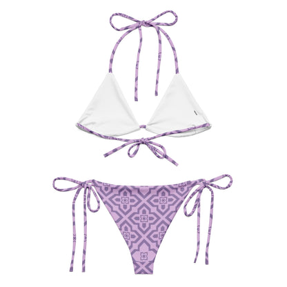 Purple Clover String Bikini Set