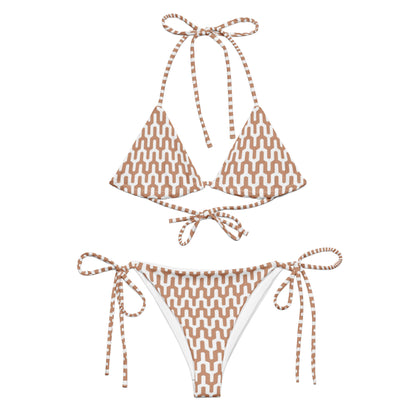 Brown Wavy String Bikini