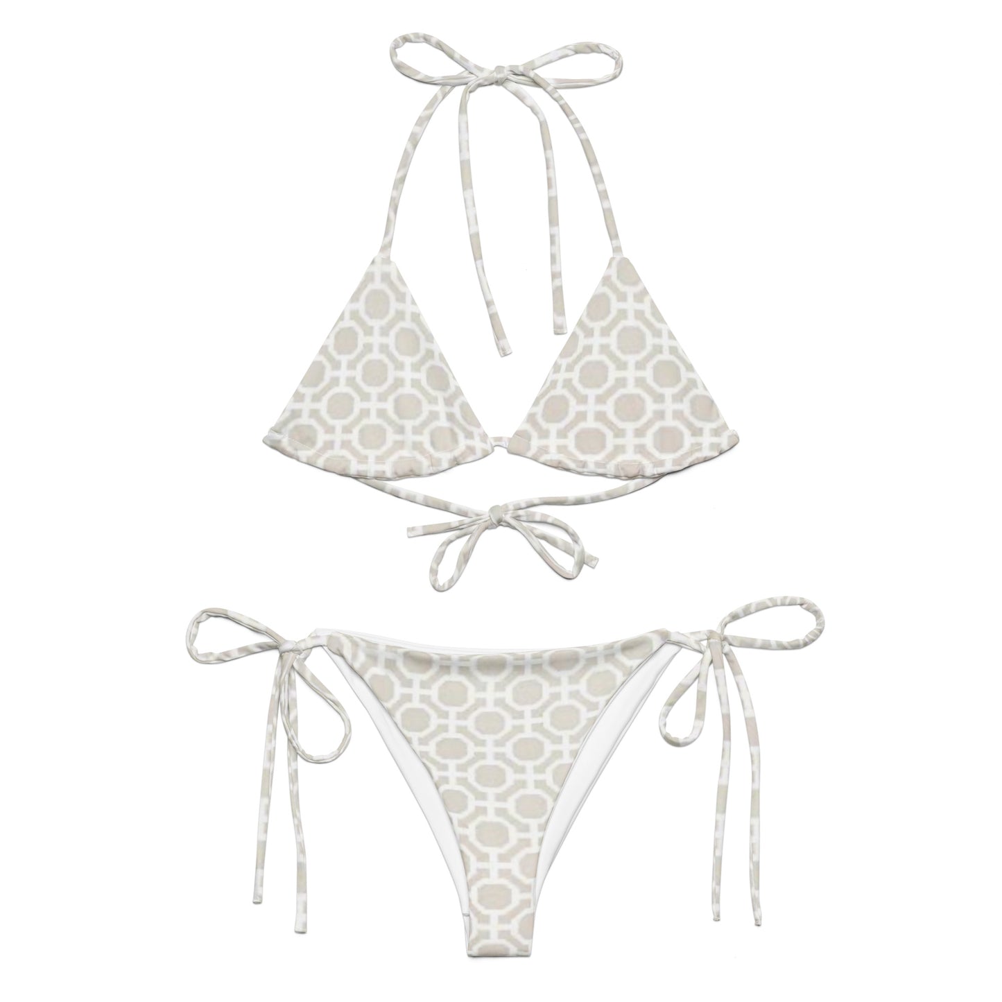 Circular geometric Pattern String Bikini Set
