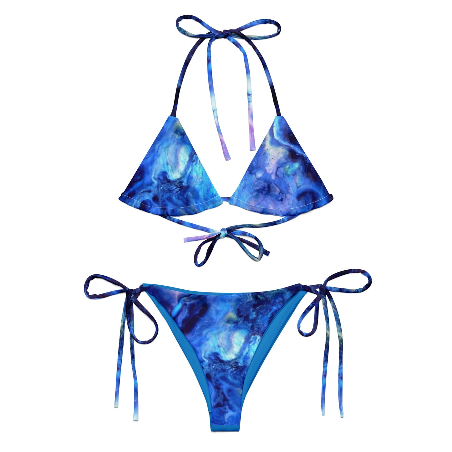 Blue Blush String Bikini Set