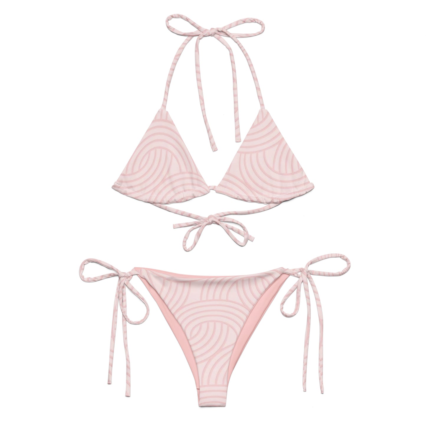 Pink Circular String Bikini Set