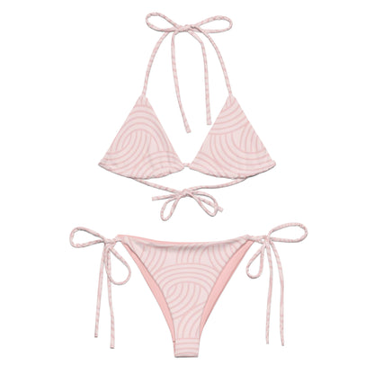 Pink Circular String Bikini Set