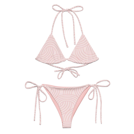 Pink Circular String Bikini Set