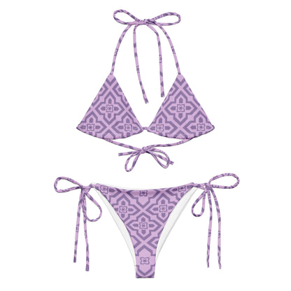 Purple Clover String Bikini Set