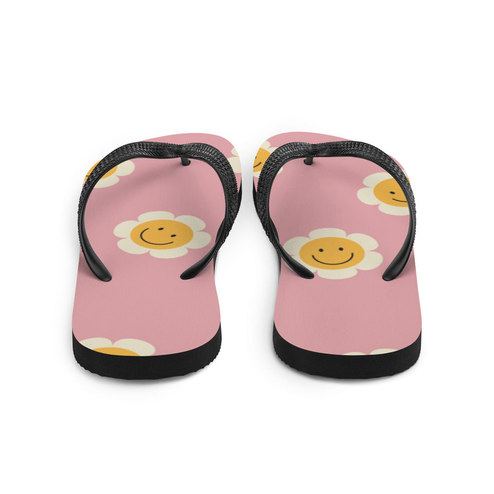 Smiley Face Flower Flip-Flops