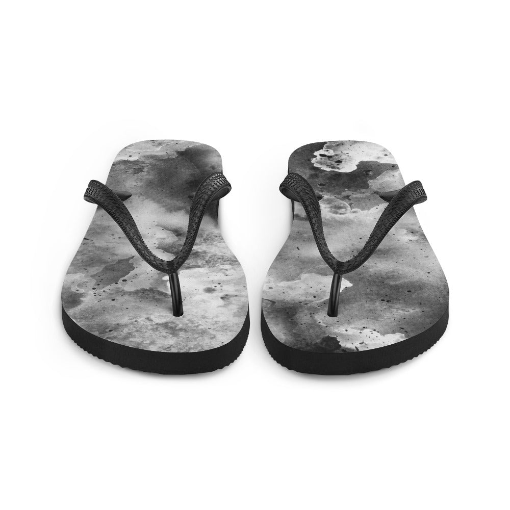Black Dye Flip-Flops