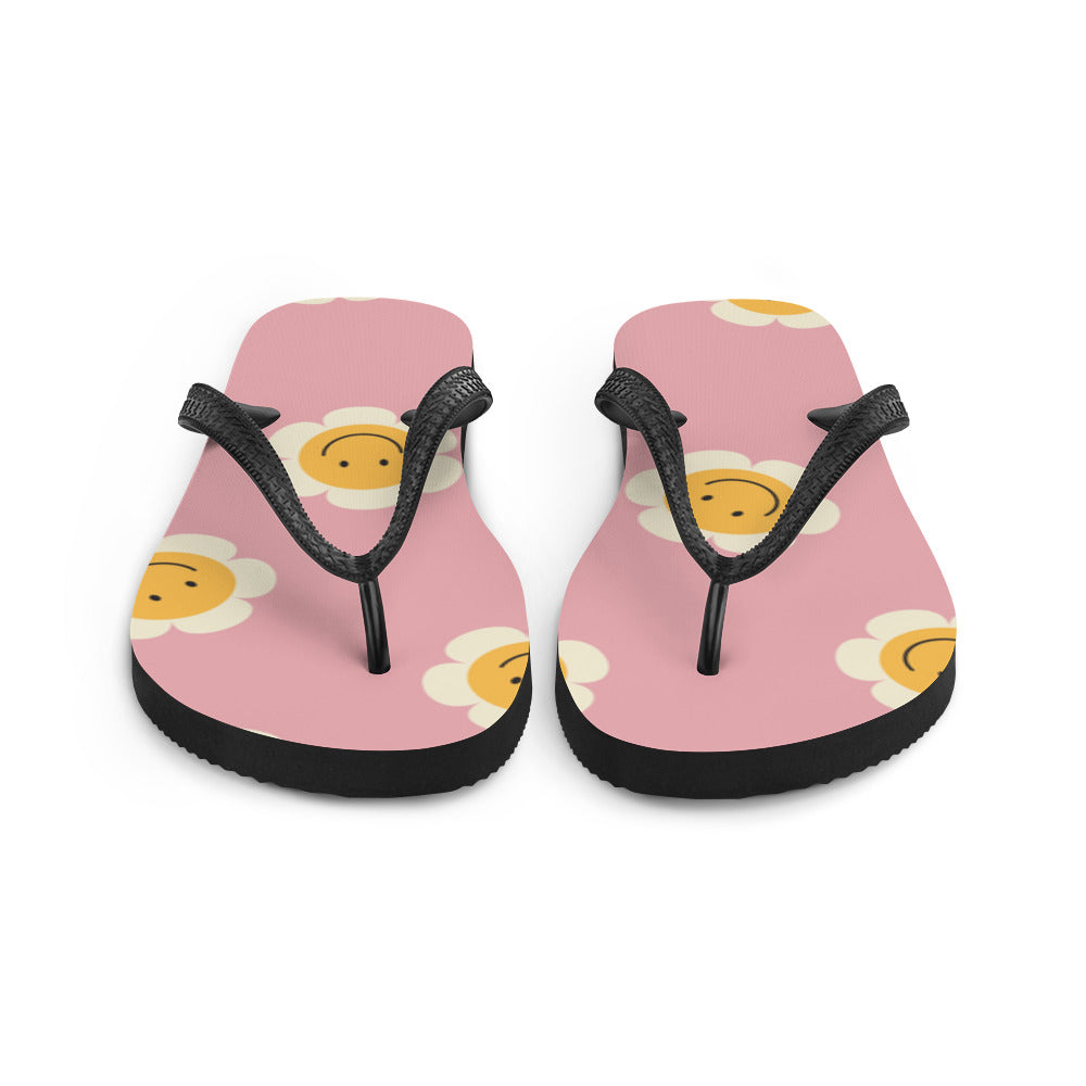 Smiley Face Flower Flip-Flops