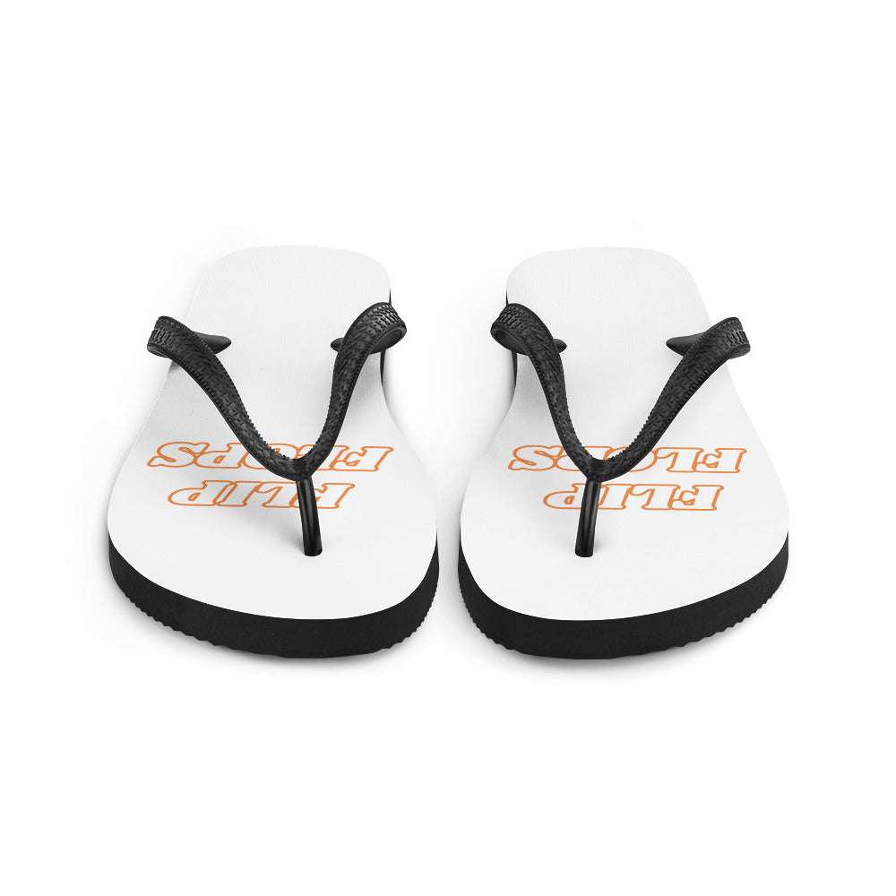 Orange & White Flip-Flops