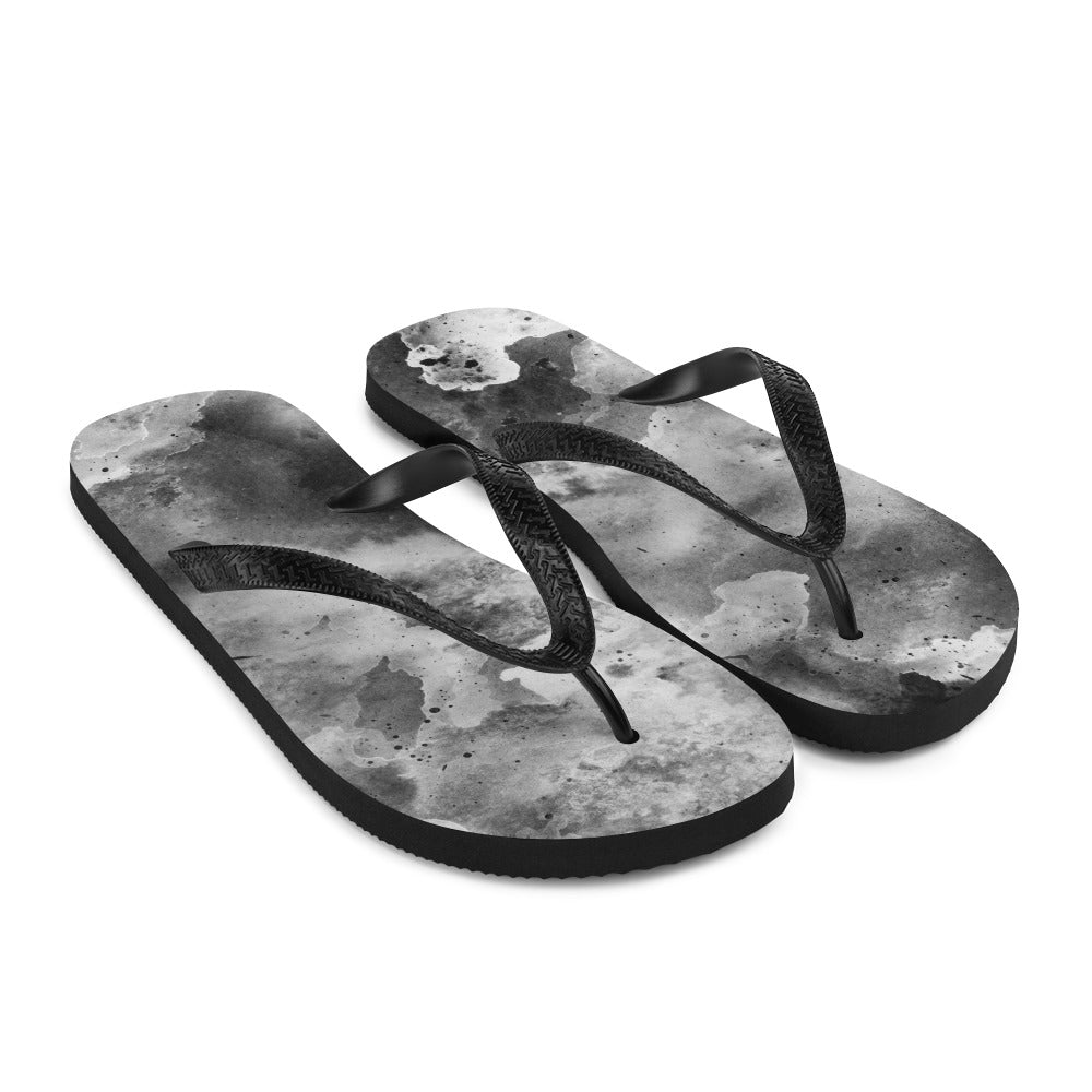 Black Dye Flip-Flops