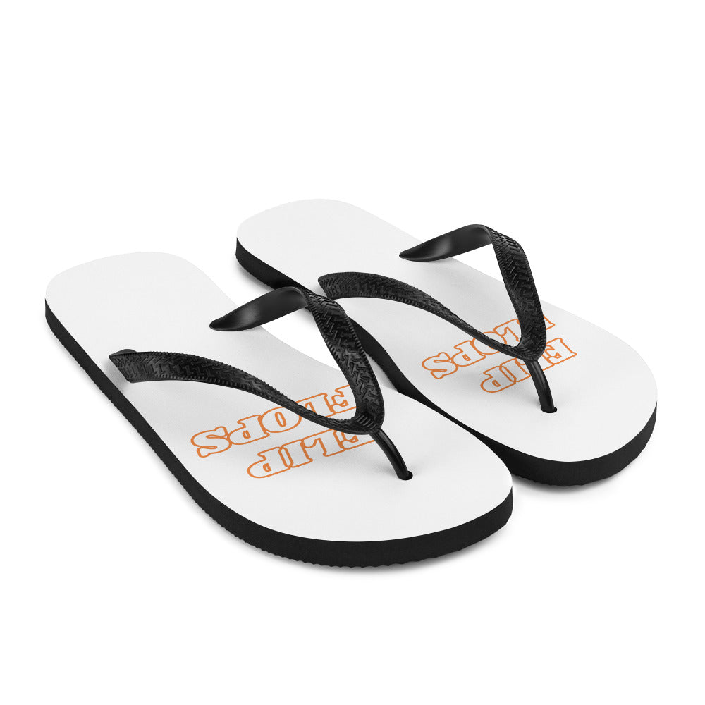 Orange & White Flip-Flops