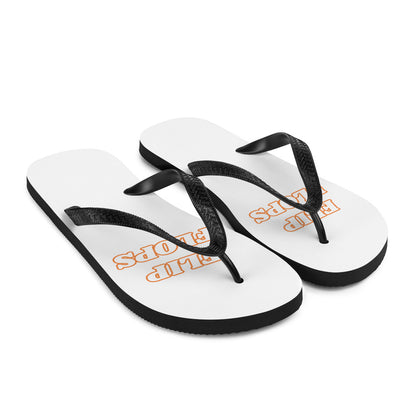 Orange & White Flip-Flops