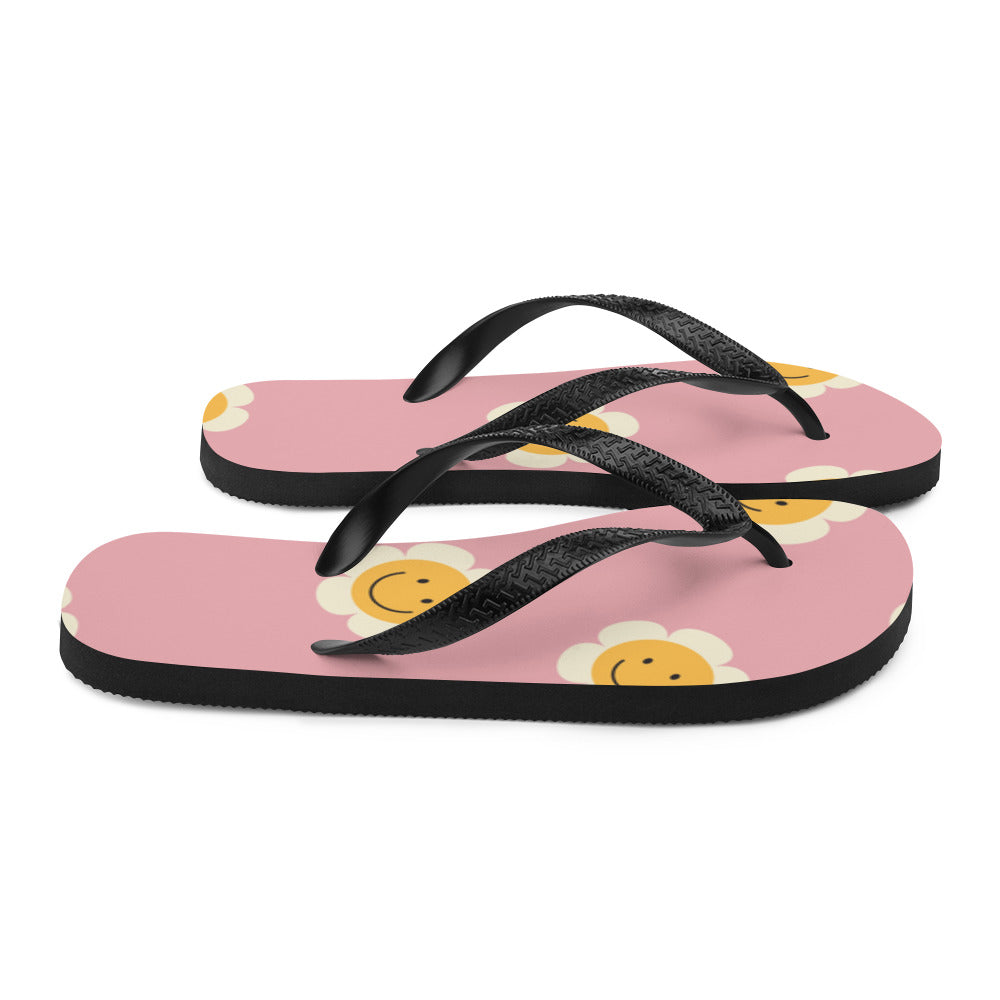 Smiley Face Flower Flip-Flops