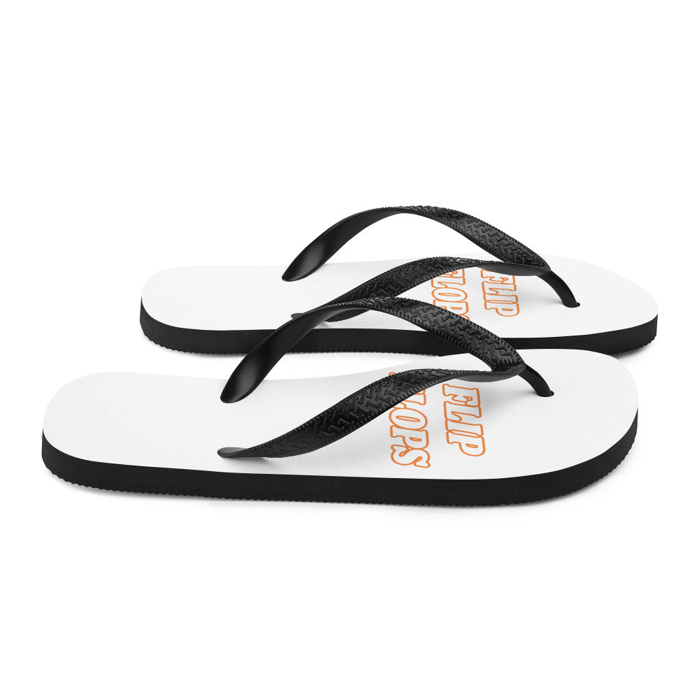Orange & White Flip-Flops